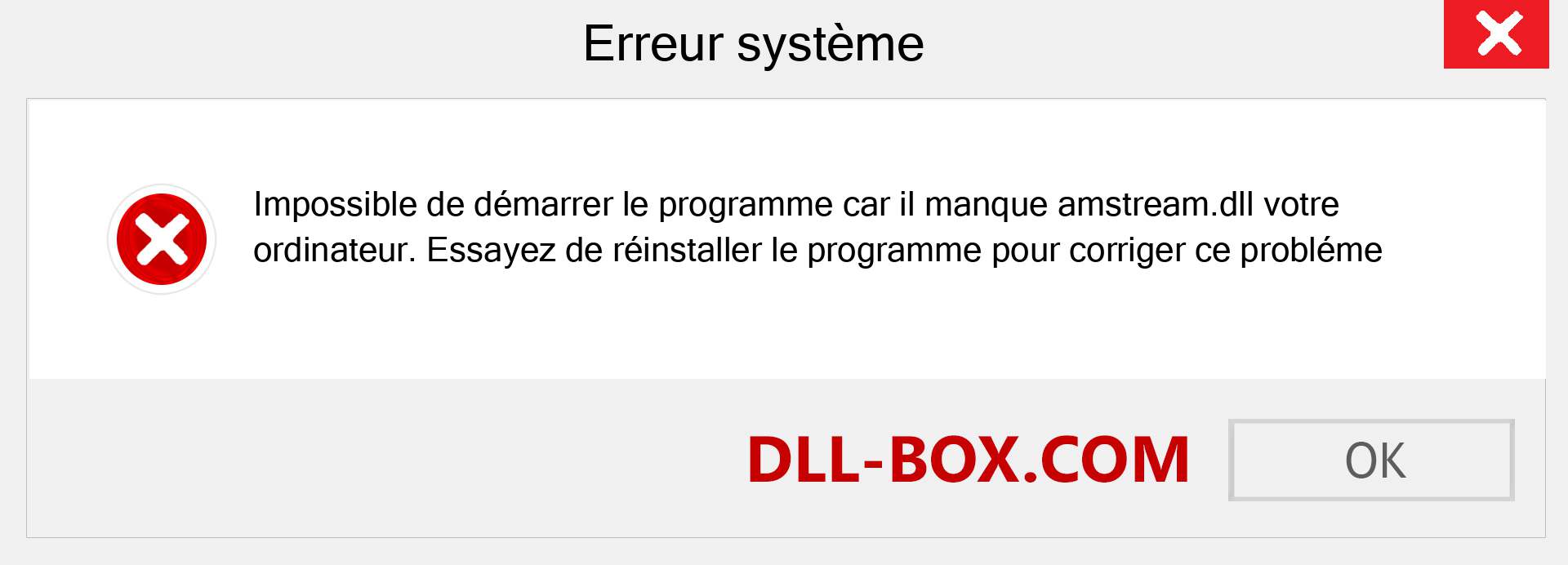 Le fichier amstream.dll est manquant ?. Télécharger pour Windows 7, 8, 10 - Correction de l'erreur manquante amstream dll sur Windows, photos, images